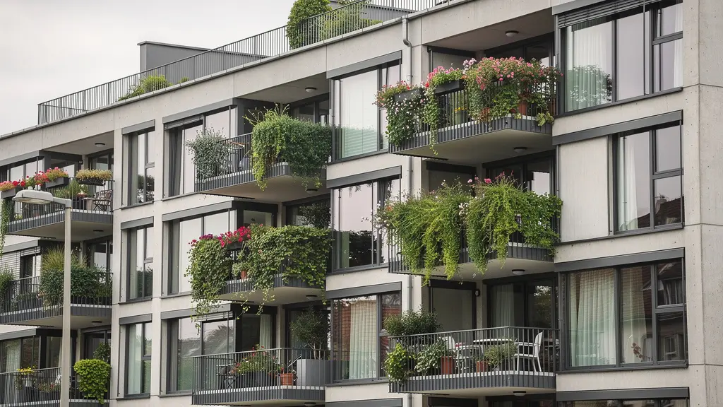 Modernes Wohngebäude in Basel mit Balkonen - Eigentumswohnungen Quadratmeterpreis